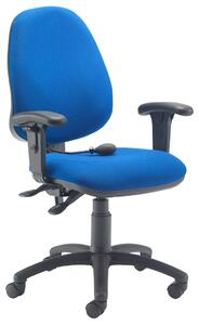 Orchid Lumbar Pump Ergonomic Operator Chair With Height Adjustable Arms, Blue