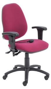 Orchid Lumbar Pump Ergonomic Operator Chair With Height Adjustable Arms, Burgundy