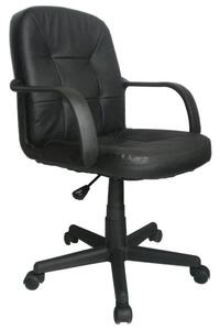 Holland Leather Faced Executive Chair, Black