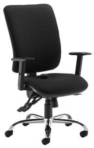 Polnoon Heavy Duty 24HR Asynchro Operator Chair, Black