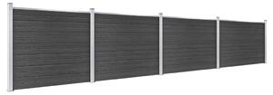 Fence Panel Set WPC 699x146 cm Grey
