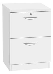 Small Office 2 Drawer Filing Cabinet, White
