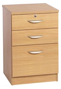 Small Office 3 Drawer Filing Cabinet, Classic Oak
