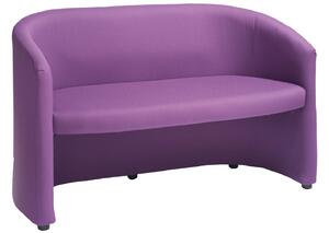 Premium Two Seater Fabric Tub Sofa, Purple