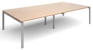 Prime Rectangular Boardroom Table (Silver Legs), 320wx160dx73h (cm), Oak