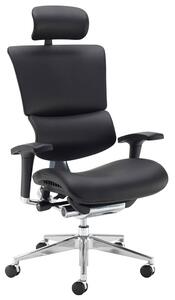 Merideth Ergonomic 24HR Leather Operator Chair (With Headrest)
