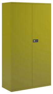 Bisley Economy Double Door Steel Cupboard, 3 Shelf - 91wx40dx181h (cm), Green