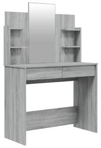 Dressing Table with Mirror Grey Sonoma 96x40x142 cm