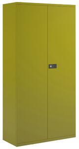 Bisley Economy Double Door Steel Cupboard, 4 Shelf - 91wx40dx197h (cm), Green