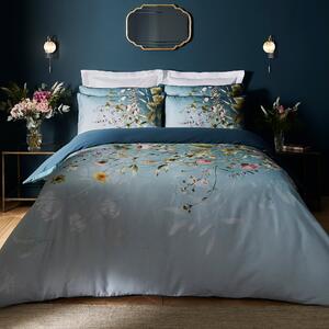 Dorma Meadow Breeze 100% Cotton Duvet Cover and Pillowcase Set blue