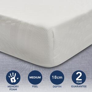 Comfortzone Memory Foam Medium Rolled Mattress White