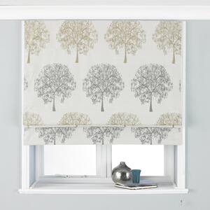 Oakdale Silver Roman Blind Silver, Cream and Brown