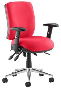 Praktikos Medium Back Posture Operator Chair With Adjustable Arms, Belize