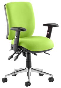 Praktikos Medium Back Posture Operator Chair With Adjustable Arms, Madura