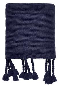 Helena Springfield Cosmos Viva Navy Knit Throw Navy Blue/White