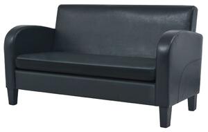 245587 2-Seater Sofa Artificial Leather Black