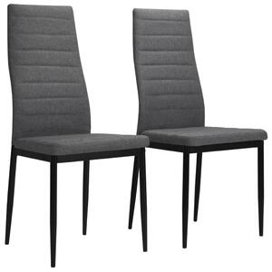 246181 Dining Chairs 2 pcs Fabric Light Grey