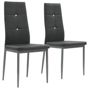 246185 Dining Chairs 2 pcs Artificial Leather 43x43,5x96 cm Grey