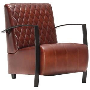 246387 Armchair Brown 65x75x82 cm Real Leather