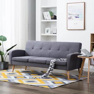 246994 3-Seater Sofa Fabric Light Grey