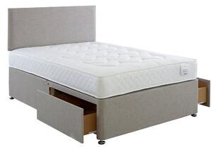 Comfort Divan Bed with Mattress Grey