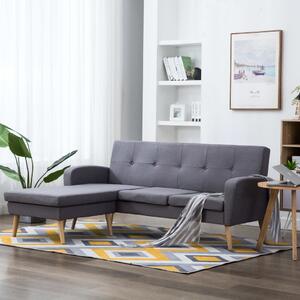 247000 L-Shaped Sofa Fabric Upholstery 186x136x79 cm Light Grey