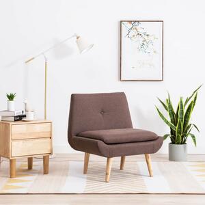 246985 Slipper Chair Fabric Upholstery 73x66x77 cm Brown