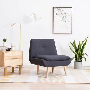 246984 Slipper Chair Fabric Upholstery 73x66x77 cm Dark Grey