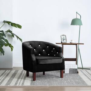 247007 Armchair Velvet Upholstery 65x64x65 cm Black