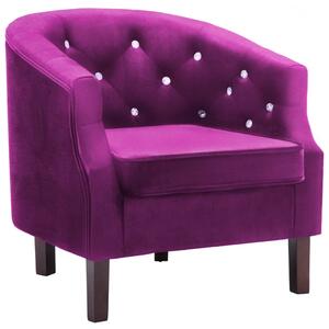247010 Armchair Velvet Upholstery 65x64x65 cm Purple
