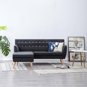 247020 L-shaped Sofa Fabric Upholstery 171,5x138x81,5 cm Dark Grey
