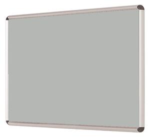 Shield Design Aluminium Framed Noticeboard, Light Grey