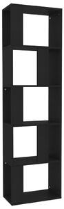 Book Cabinet/Room Divider Black 45x24x159 cm Engineered Wood