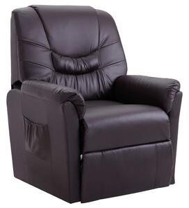 248978 Reclining Chair Brown Faux Leather