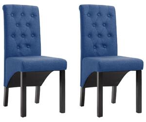 248989 Dining Chairs 2 pcs Blue Fabric