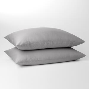 Pure Cotton Standard Pillowcase Pair Grey
