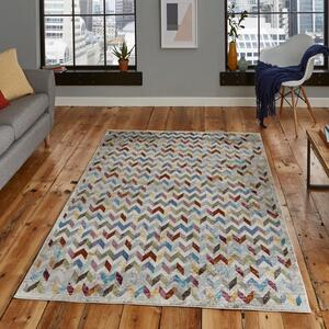 16th Avenue 36A MultiColoured Rug Grey, Blue, Green and Brown