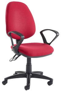 Vantage Deluxe Operator Chair With Fixed Arms, Blue