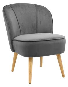 Elsie Velvet Chair Grey