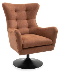 Roan Microsuede Swivel Chair Tan