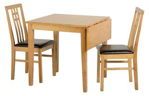 Vienna Square Flip Top Dining Table with 2 Chairs Brown