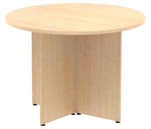 Vitali Circular Boardroom Table (Panel Legs), 100diax73h (cm), Maple