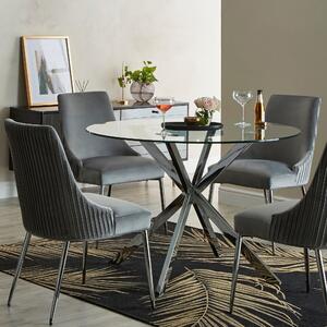 Peyton Dining Chair, Velvet Grey