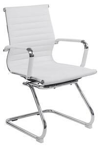 Andruzzi White Bonded Leather Visitor Chair