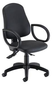 Orchid Ergonomic PU Operator Chair With Lumbar Pump & Fixed Arms