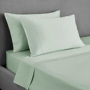 Dorma 300 Thread Count 100% Cotton Sateen Plain Flat Sheet Green