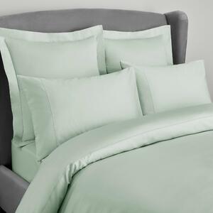 Dorma 300 Thread Count 100% Cotton Sateen Plain Cuffed Pillowcase Green