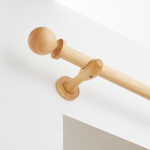 Enzo Wood Fixed Curtain Pole Ash (Brown)