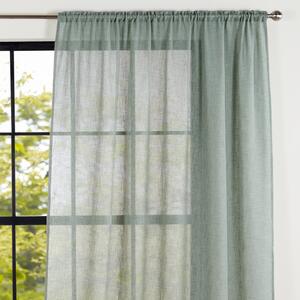 Recycled Polyester Sage Slot Top Voile Panel White