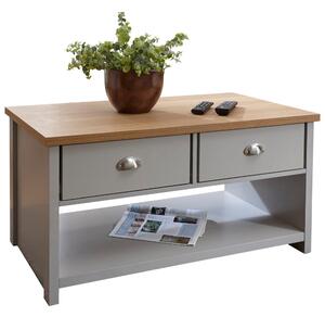 Lancaster 2 Drawer Coffee Table Grey